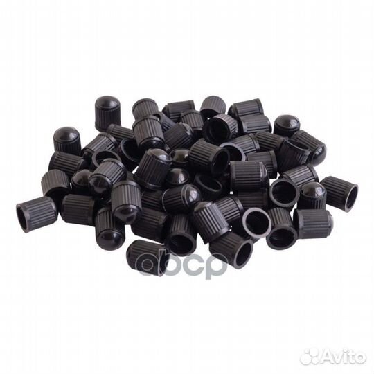 Колпачки на шинный вентиль, черные, пластик (60