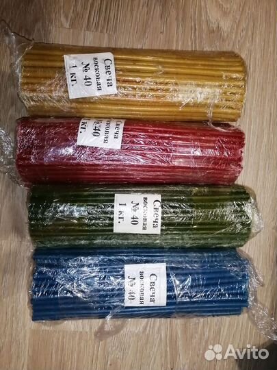 Восковые свечи набор из свечей номер 40