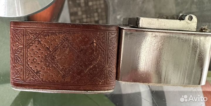 Зажигалка бензиновая винтаж кожа