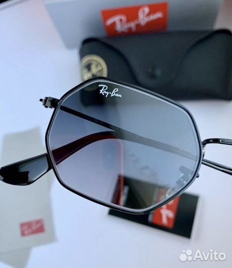 Очки ray ban octagonal пепельные