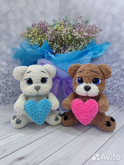 Плюшевые Мишки Валентинки