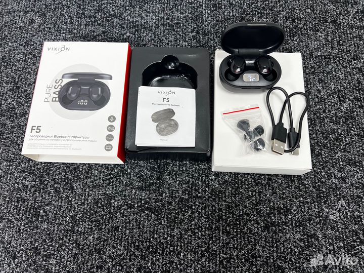 Bluetooth гарнитура vixion F5 (черный)