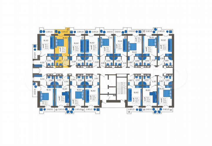 Апартаменты-студия, 24,6 м², 10/12 эт.