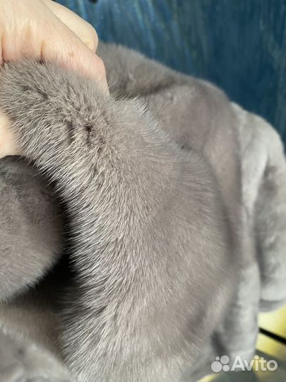 Шуба норковая с капюшоном