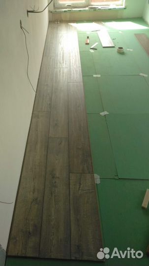 Укладка, настил линолеума, ламината, кварц-винила