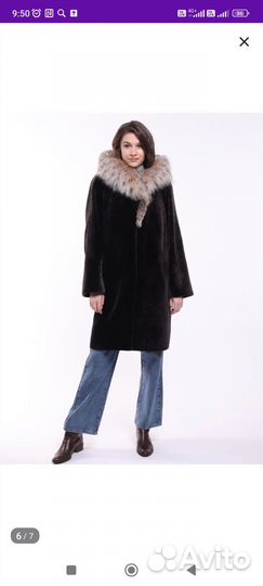 Шуба Montone овчина астраган- рысь новая 54 р