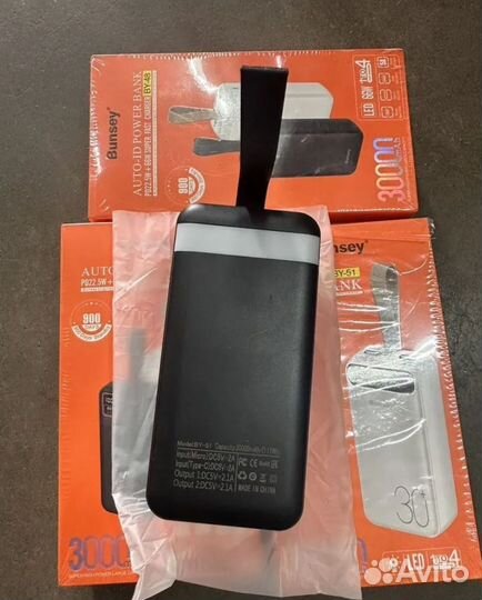 Мощный Power Bank Bunsey, Быстрая Зарядка 66W