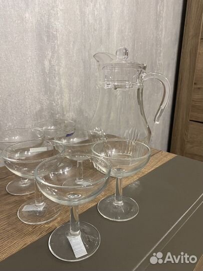 Набор бокалы-креманки + графин