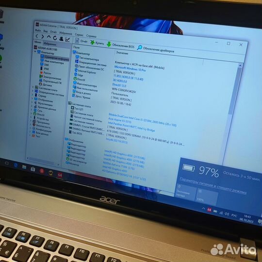 Игровой Ноутбук acer *i5*8Gb*Nvidia2Gb*