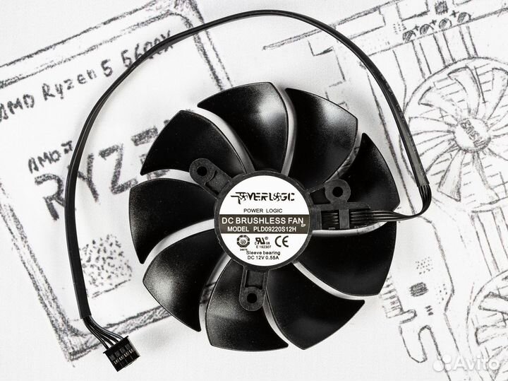 Вентилятор evga nvidia RTX XC ultra 87мм №1