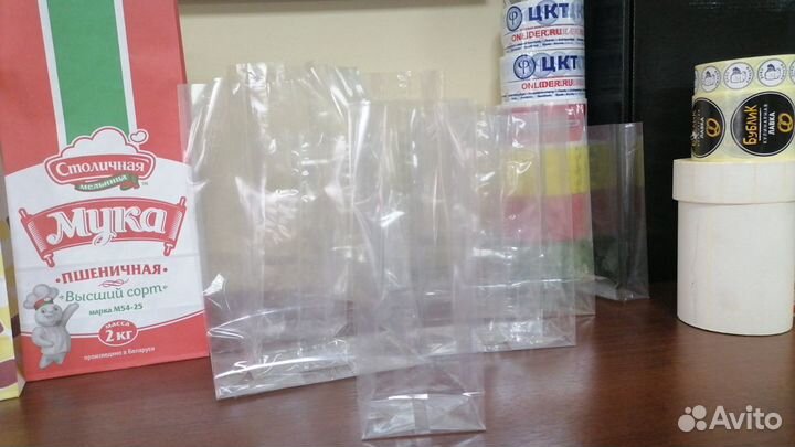 Пакеты бопп с прямоугольным дном