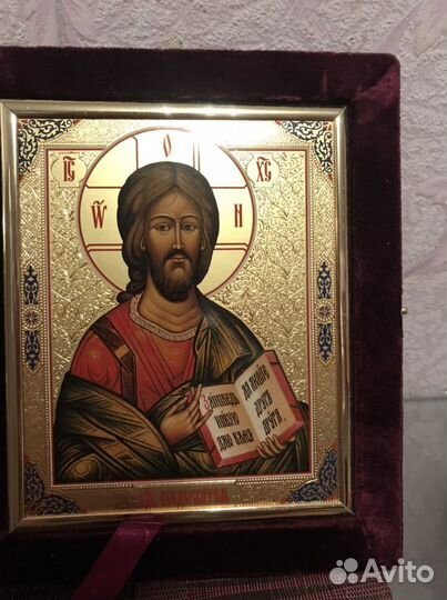 Икона складень бархатный 18*20