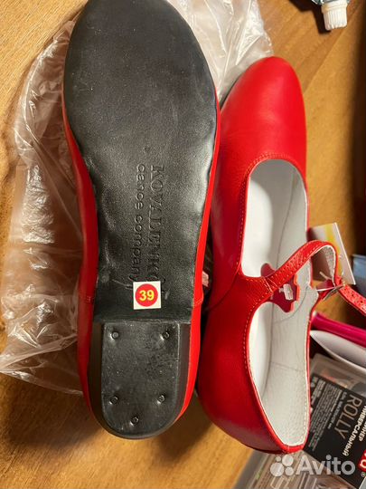 Туфли народные красные 39 размер (kovalenko)
