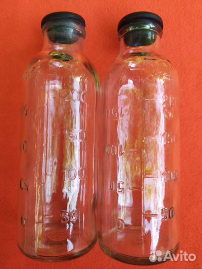Медицинские стеклянные бутылочки мерные