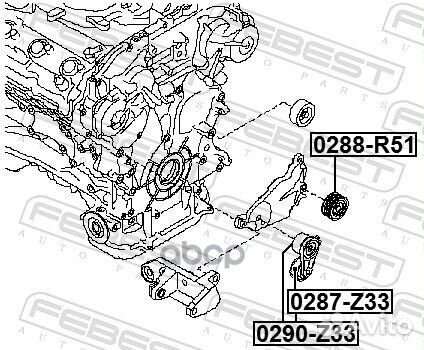 0290-Z33 натяжитель ремня с роликом Nissan QX7