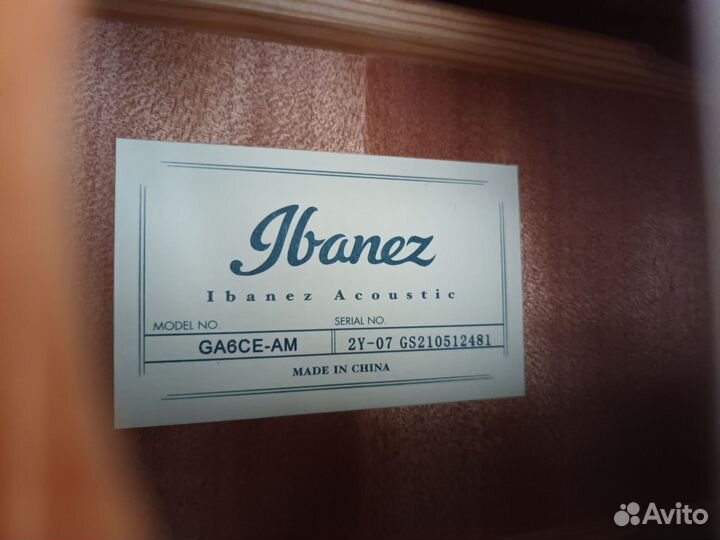 Ibanez GA6CE классическая электроакустическая