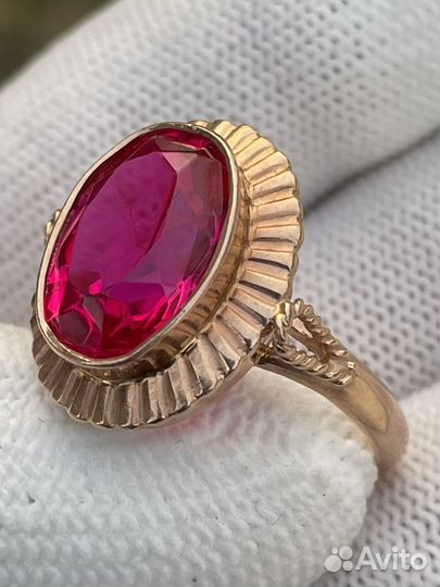 Золотое кольцо СССР 583 пробы 7,53гр 19,5 размер