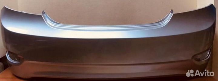 Бампер задний Hyundai Solaris 15-17 серебристый