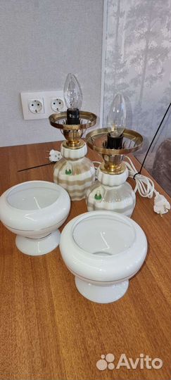 Лампа настольная, фарфор лфз