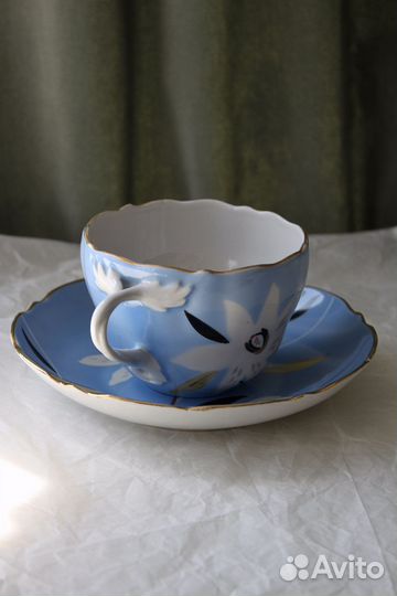 Редкая чайная пара Гигант Дулево