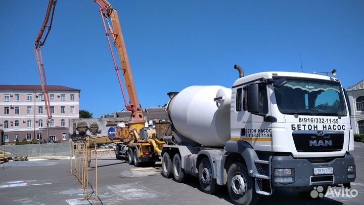 Бетон м100-м500(мы завод), бетононасос(37м)