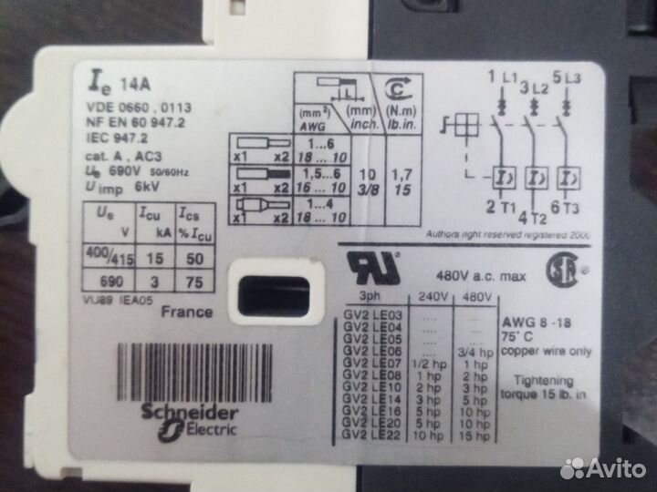 Автомат защит двигателя Telemecanique