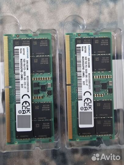 Оперативная память DDR5 sodimm 2x16gb samsung 5600