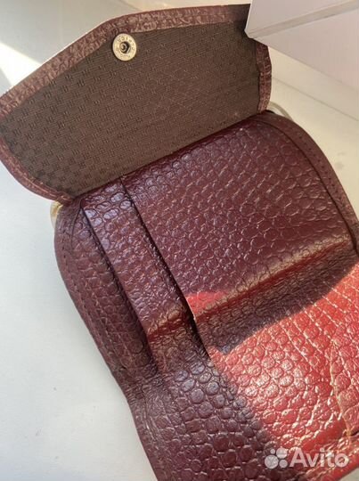 Винтажный бордовый кошелек