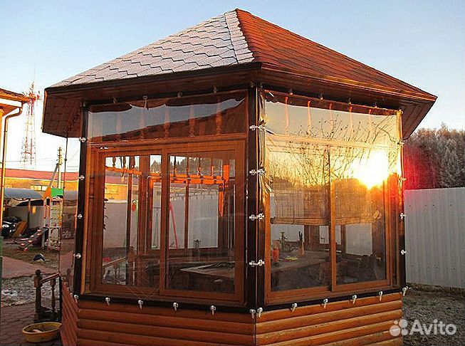 Мягкие окна для веранды террасы, беседки, под ключ