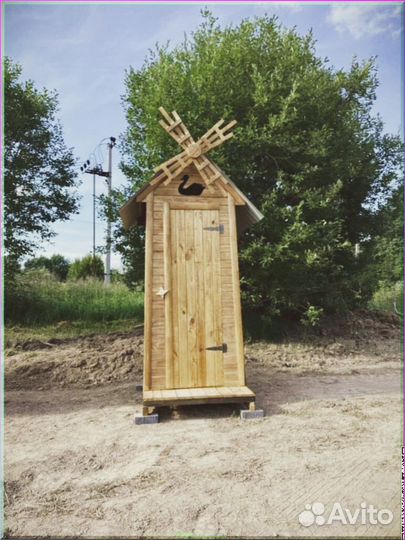 Дачный туалет с декором и установкой FDZ