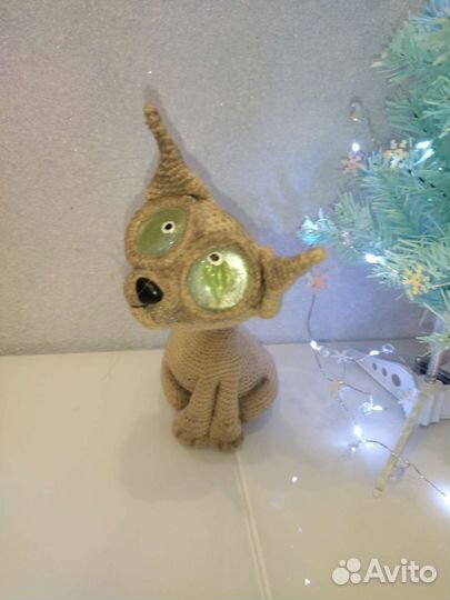 Кот Сиам вязаная игрушка хэндмейд