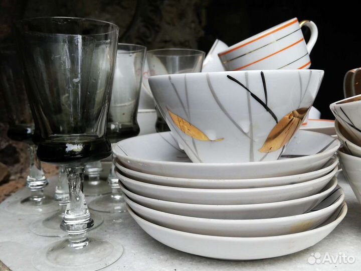 Чайные пары и фужеры СССР