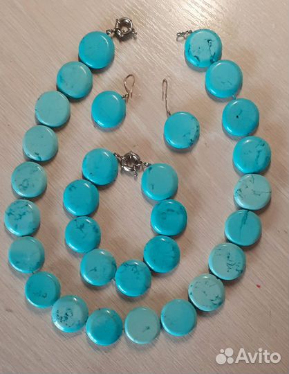 Комплект украшений бирюза