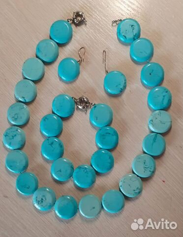 Комплект украшений бирюза