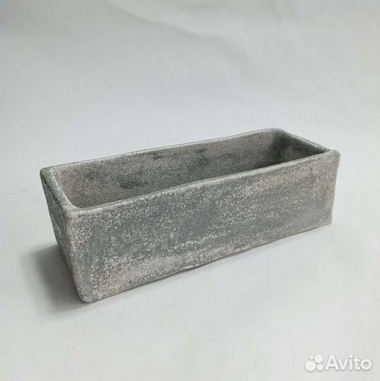 Керамический горшок прямоугольный лофт