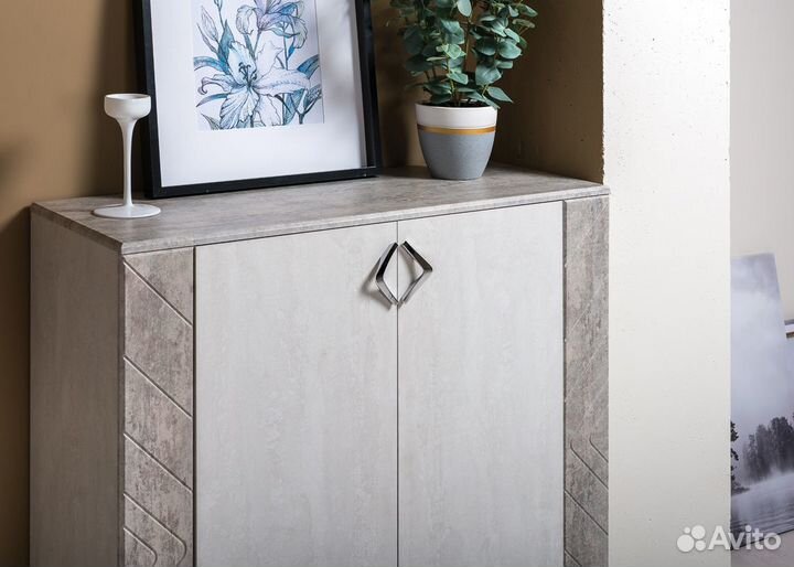 Комод Амели 13.107 (mobi), шелковый камень/бетон чикаго беж