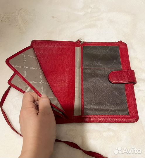 Кошелёк, сумка красная Б/у
