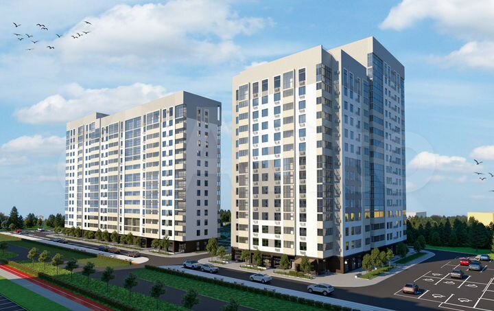 2-к. квартира, 59,6 м², 15/17 эт.