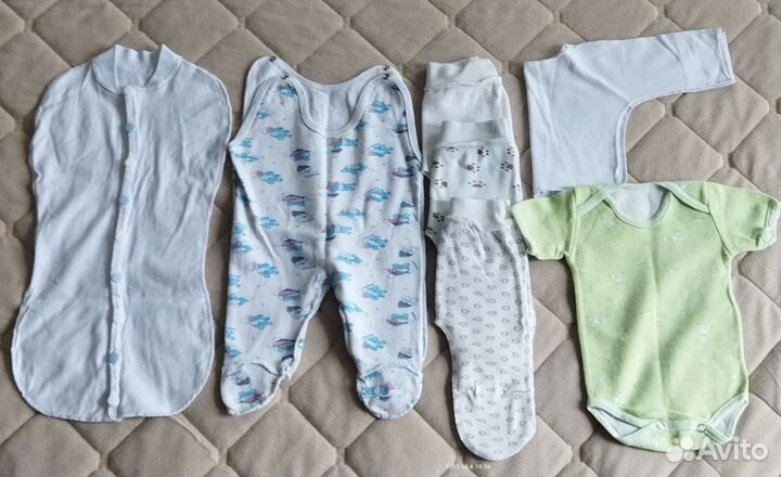 Вещи пакетом 56-68 для новорожденного