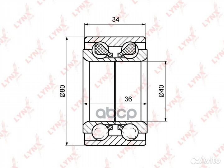 Комплект подшипника ступицы колеса перед прав
