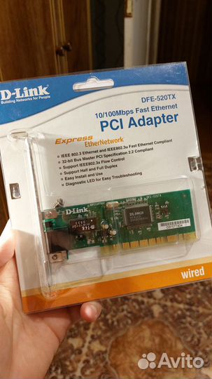Сетевой адаптер Fast Ethernet D-link DFE 520TX PCI
