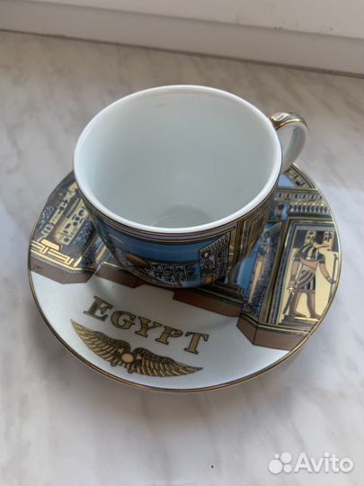 Кофейная чашка с блюдцем, сделано в Египте