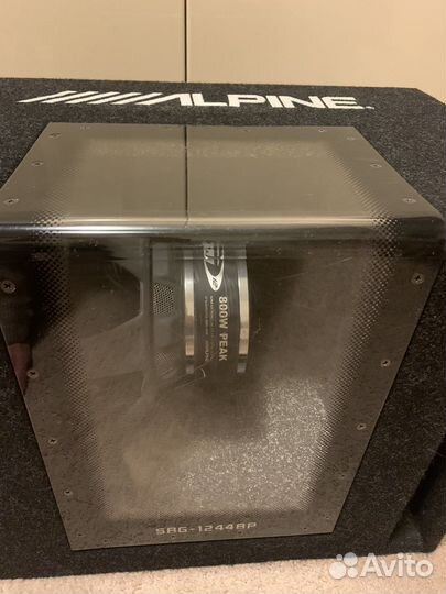 Сабвуфер alpine sbg 1244bp