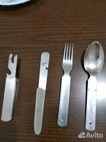 Набор в сборе:нож,ложка,вилка, открывалка
