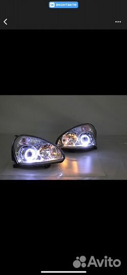 Фары Bi LED Приора ангельские глазки