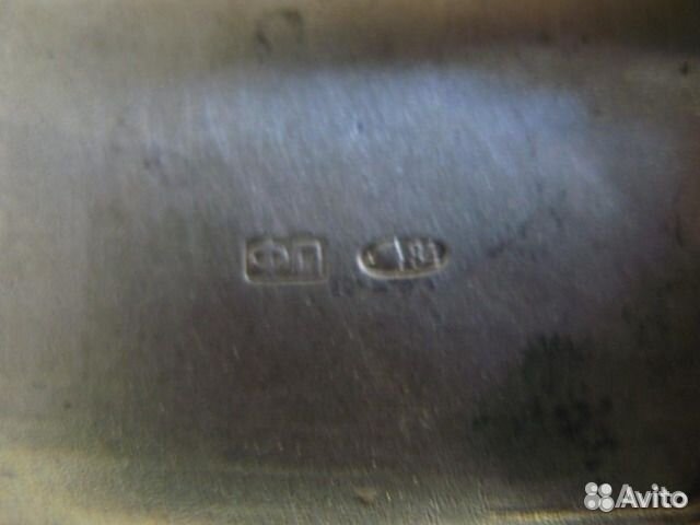 Портсигар серебро 84 проба 19 век