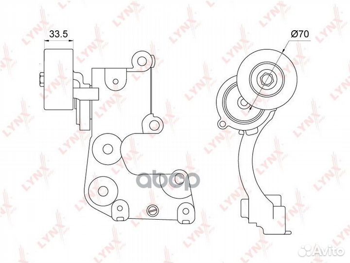 Натяжитель поликлинового ремня PT-3223 lynxauto