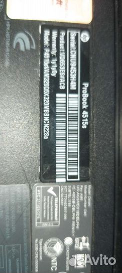 Ноутбук hp probook 4515s