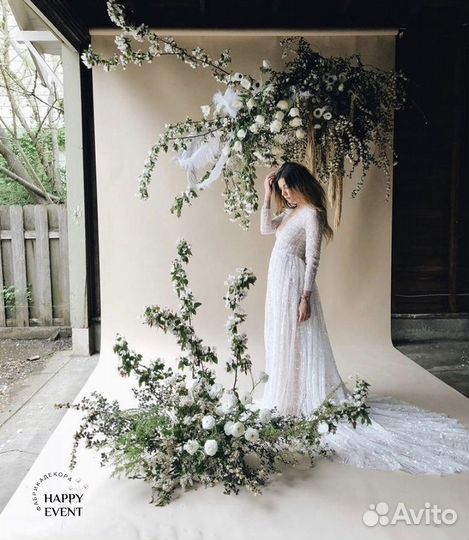 Свадебное оформление зала, президиума, фотозоны