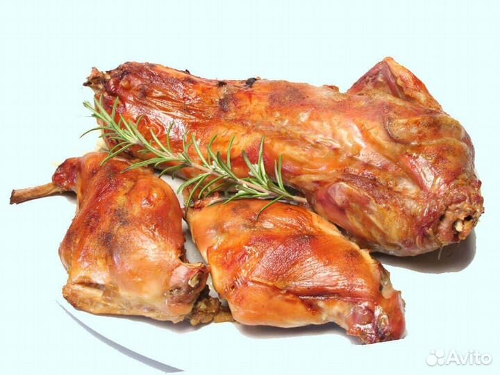Мясо кролика горячего копчения